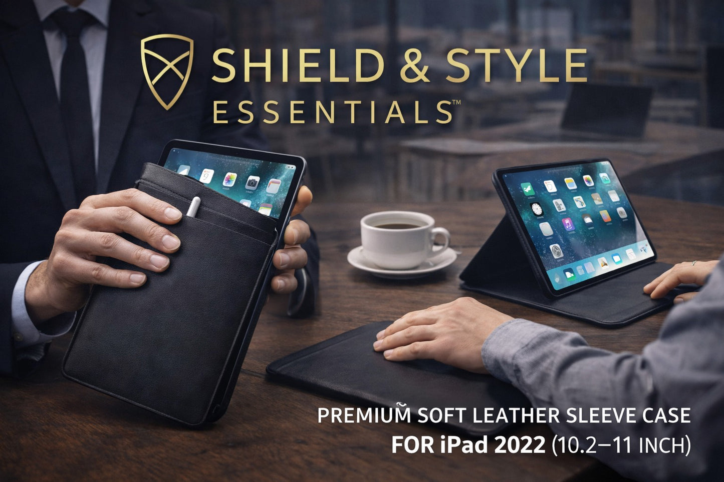 Shield & Style Essentials™ Premium Soft Leather Sleeve Case for iPad 10.2–11 inch (iPad 2022 Compatible)