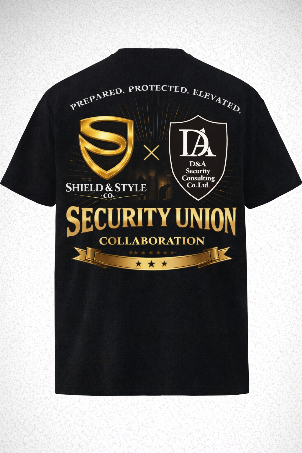 Security Union Collaboration Tee (Black/Gold Edition)