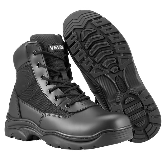 Men's Military Tactical Boots, 6 Inch Combat Hiking Work Boots, Lightweight & Breathable & Sturdy Mens Motorcycle Interceptor Trooper Boot, For Outdoor Security Mountaineering, US Size 10.5