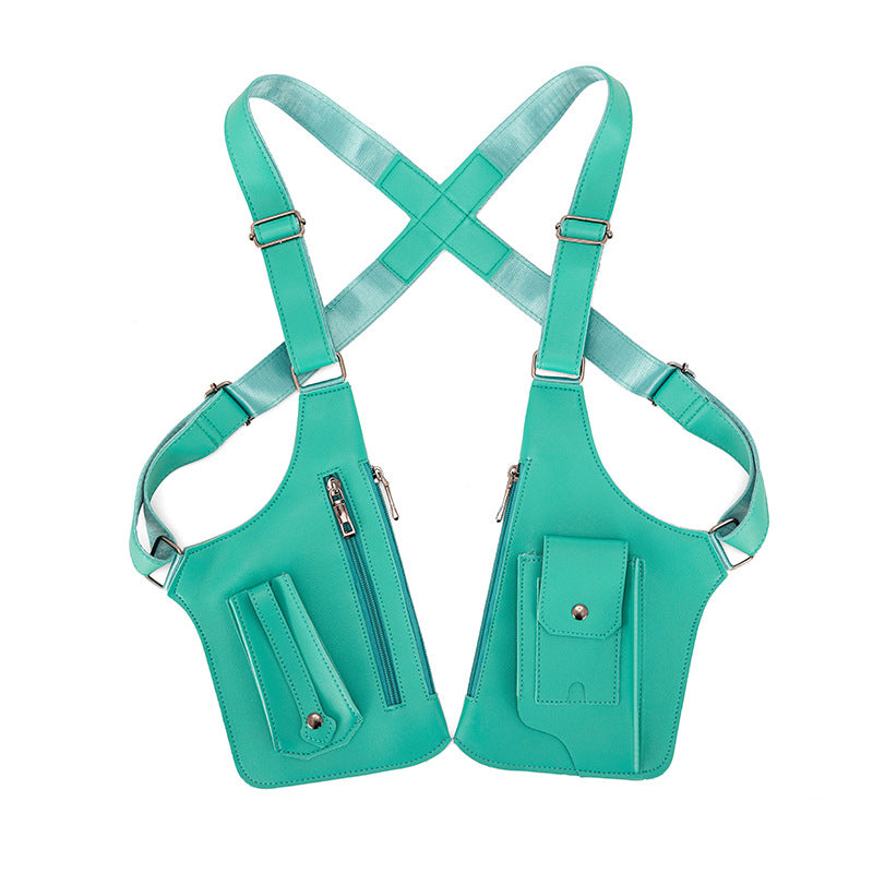 Men's Retro Underarm Backpack Belt Bag - Adjustable Crossbody Shoulder Bag for Travel Storage Multi Functional