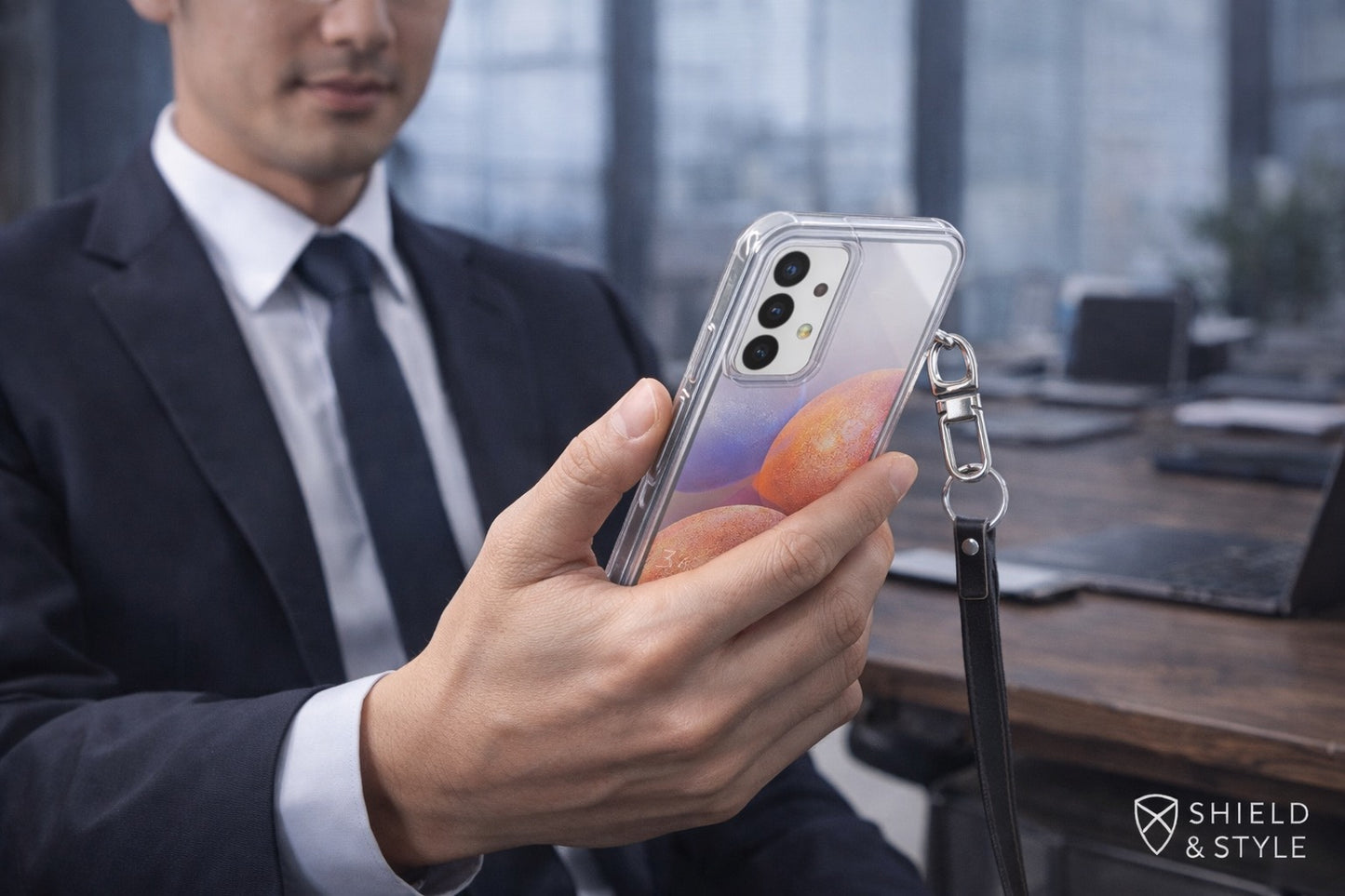 ELECOM Hybrid Clear Case with Strap Hole for Galaxy A55 (2024 Model)