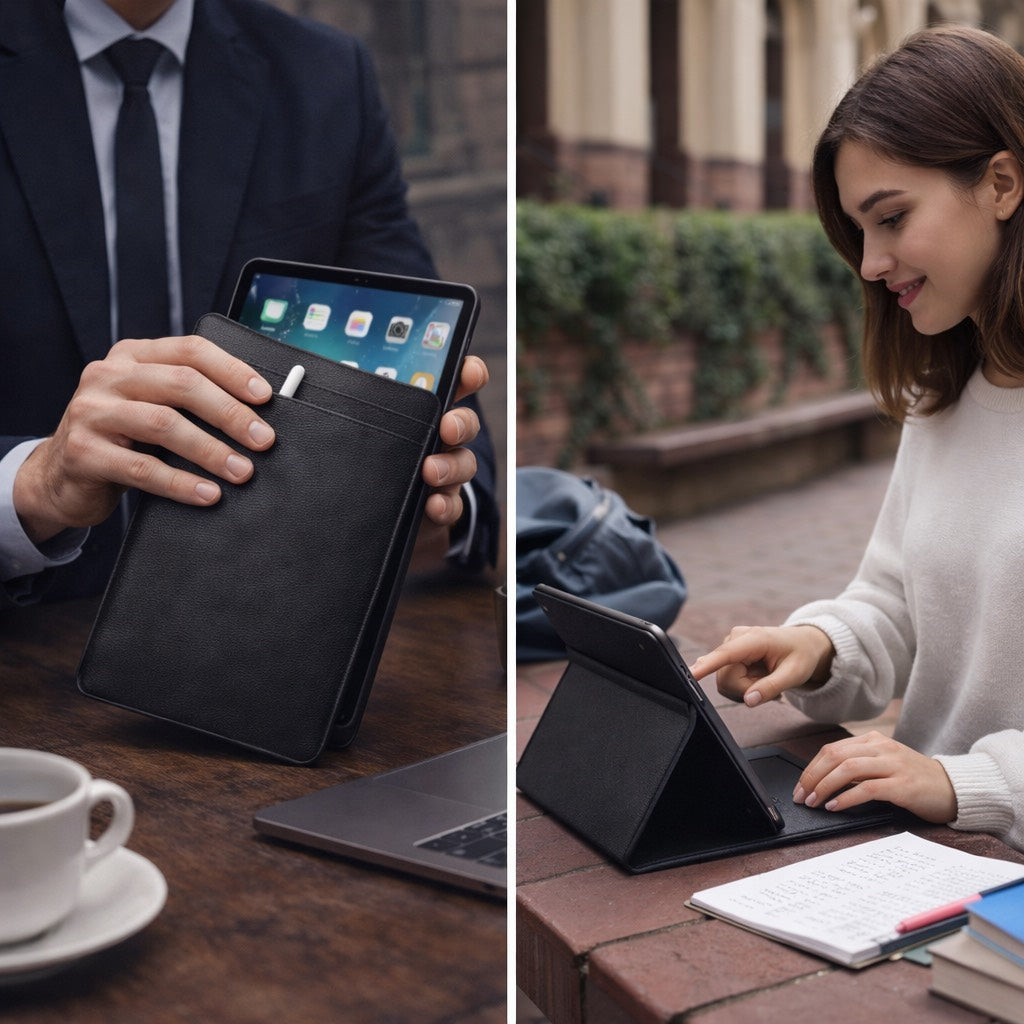 Shield & Style Essentials™ Premium Soft Leather Sleeve Case for iPad 10.2–11 inch (iPad 2022 Compatible)