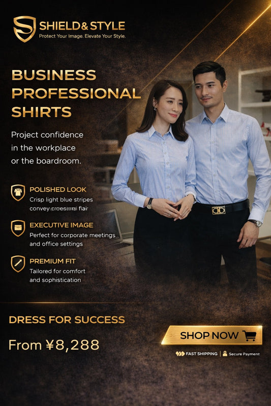 Mens Business Long-sleeve Cotton Shirt