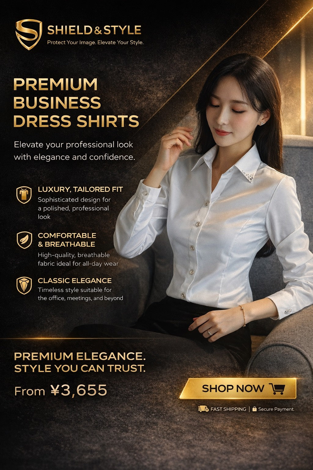 Women Long Sleeved Professional Formal Shirts Were Thin