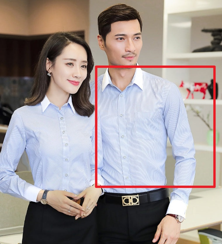 Mens Business Long-sleeve Cotton Shirt