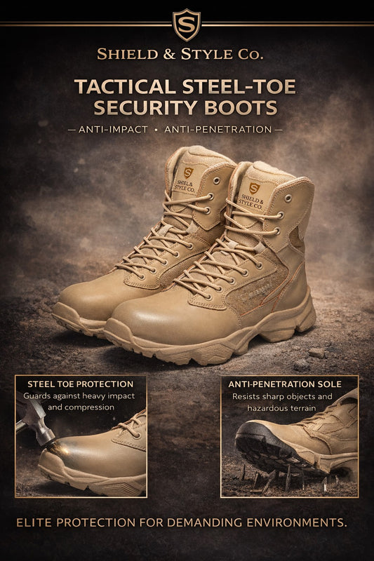 Anti-smashing, Anti-stab And Anti-rolling Tactical Steel-toed Shoes, High-top Breathable