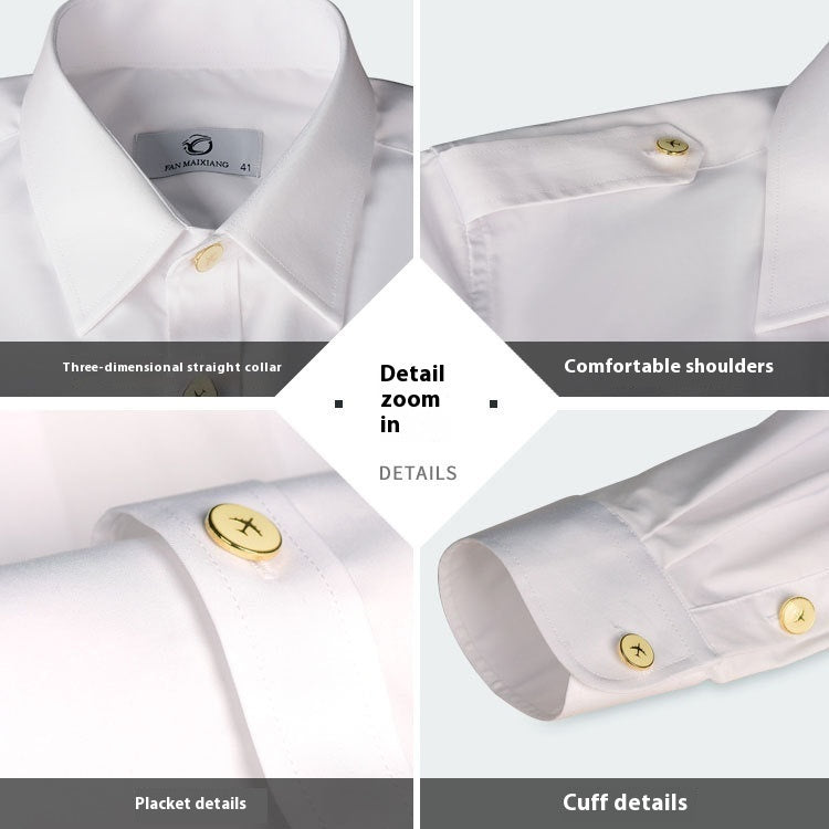 Pilot Empty Boy Captain Uniform White Shirt Epaulet