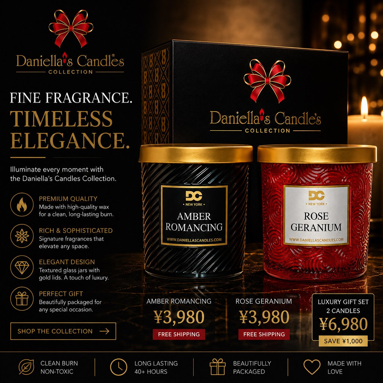 Romantic Scented Candle Gift Box